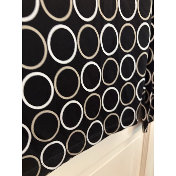 Etcetera Women's Black 100% Silk Circle Pattern Cowl Neck Blouse Size‎ Small - Picture 6 of 6